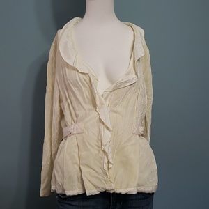 Neesh by d.a.r ivory velvet jacket